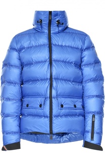 Стеганый пуховик с манжетами и воротником-стойкой Moncler