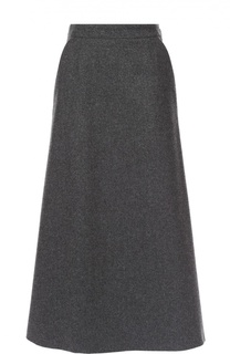 Шерстяная юбка-миди А-силуэта Saint Laurent