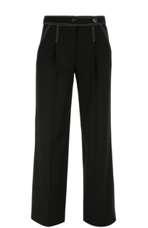 Шерстяные брюки прямого кроя с контрастной прострочкой Giorgio Armani