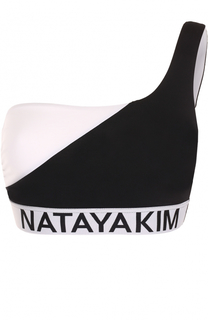 Бра с логотипом бренда с открытым плечом NATAYAKIM