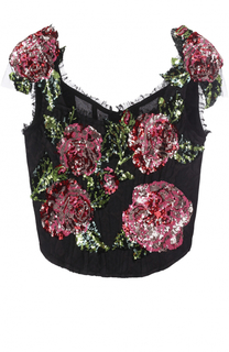 Корсет с цветочной вышивкой пайетками Dolce &amp; Gabbana