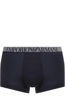 Боксеры из вискозы с логотипом бренда Emporio Armani