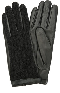Кожаные перчатки с отделкой из шерсти Agnelle