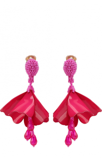 Серьги-клипсы с кристаллами Oscar de la Renta