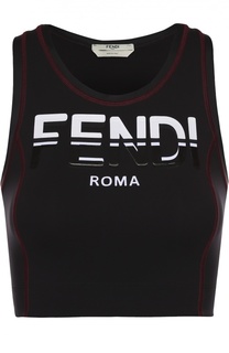 Спортивный укороченный топ с логотипом бренда Fendi