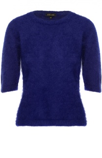 Вязаный пуловер с круглым вырезом и коротким рукавом Escada