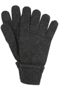 Вязаные перчатки из шерсти с аппликацией Dolce &amp; Gabbana