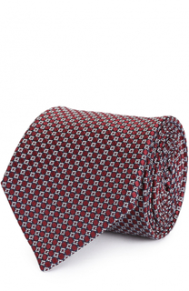 Шелковый галстук с узором Ermenegildo Zegna