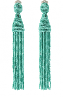 Серьги-клипсы из бисера Oscar de la Renta