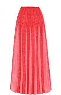 Шелковая юбка с плиссированными вставками Valentino