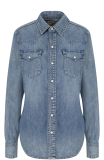 Приталенная джинсовая блуза с потертостями Polo Ralph Lauren