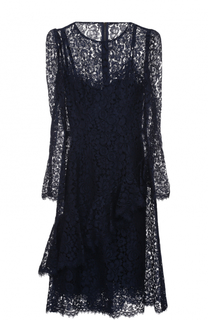 Кружевное платье-миди с оборкой Dolce &amp; Gabbana