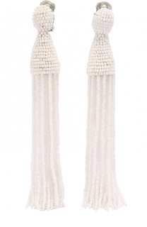 Серьги-клипсы из бисера Oscar de la Renta