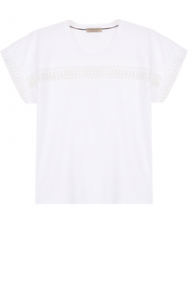 Футболка с перфорацией и круглым вырезом Burberry