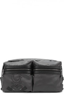Поясная сумка Vulcano с аппликацией и отделкой из натуральной кожи Dolce &amp; Gabbana