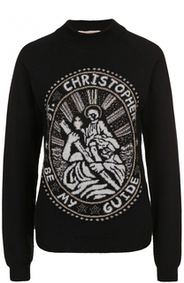 Пуловер с круглым вырезом и металлизированной отделкой Christopher Kane