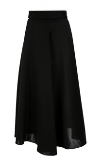 Шерстяная юбка А-силуэта с широким поясом Lanvin