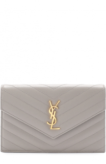 Сумка Monogram Envelope mini из стеганой кожи Saint Laurent