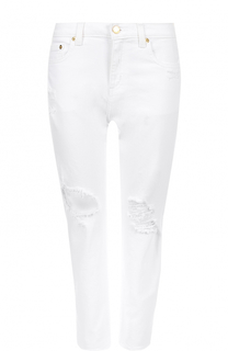 Укороченные джинсы с потертостями MICHAEL Michael Kors