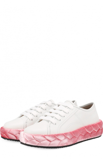 Кожаные кеды на декорированной подошве Marco de Vincenzo