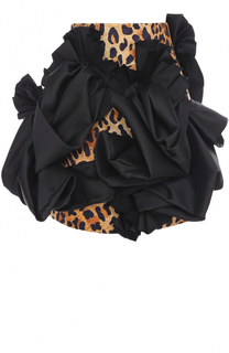 Мини-юбка с леопардовым принтом и декоративной отделкой Dsquared2