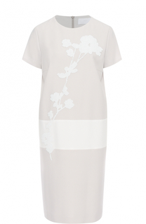 Платье прямого кроя с вышивкой бисером BOSS