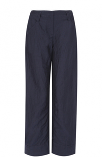 Льняные брюки прямого кроя с карманами Giorgio Armani