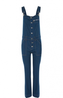 Укороченный джинсовый комбинезон с накладными карманами Stella McCartney