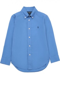 Хлопковая рубашка с воротником button down Polo Ralph Lauren