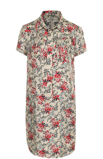 Шелковое платье с бахромой и цветочным принтом Zadig&amp;Voltaire