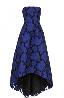 Кружевное платье-бюстье с удлиненным подолом Oscar de la Renta