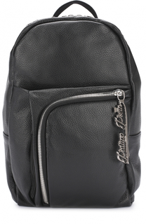 Кожаный рюкзак с внешним карманом на молнии Philipp Plein