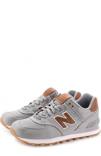 Кроссовки 574 из денима на шнуровке New Balance