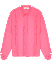 Блуза прямого кроя с оборками MSGM