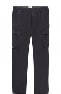 Хлопковые брюки прямого кроя с наскладными карманами Giorgio Armani