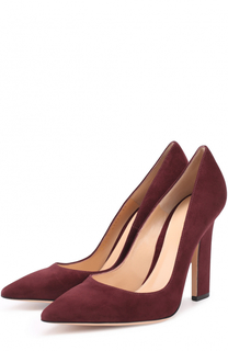 Замшевые туфли с зауженным мысом Gianvito Rossi