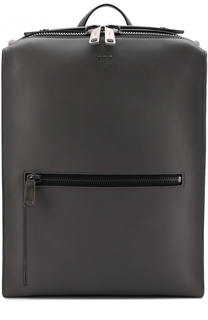 Кожаный рюкзак с внешним карманом на молнии Fendi