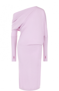 Кашемировое платье-миди с открытым плечом Tom Ford