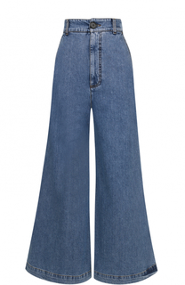 Укороченные расклешенные джинсы с потертостями Marni