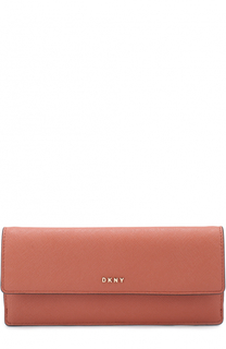 Кожаный кошелек с клапаном DKNY