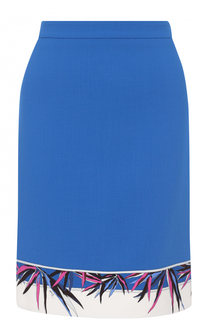 Мини-юбка с контрастной отделкой подола Emilio Pucci