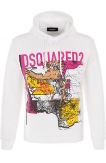 Хлопковое худи с принтом Dsquared2