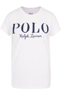 Хлопковая футболка прямого кроя Polo Ralph Lauren