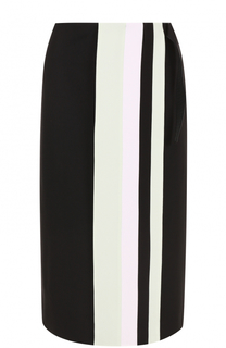 Шелковая юбка с контрастной отделкой Victoria by Victoria Beckham