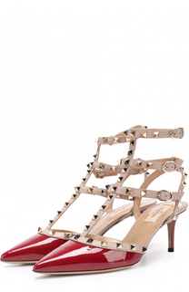 Лаковые туфли Rockstud с ремешками Valentino