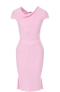 Платье-футляр с драпировкой и коротким рукавом Roland Mouret
