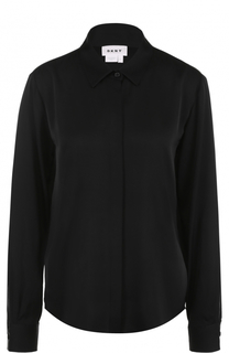 Шелковая блуза прямого кроя DKNY