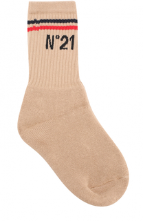Хлопковые носки с логотипом бренда No. 21