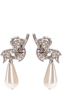 Серьги-клипсы с кристаллами Swarovski Oscar de la Renta