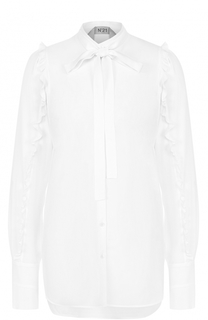 Блуза с удлиненной спинкой и оборками No. 21